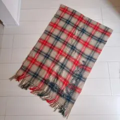 チェック柄フリンジストール