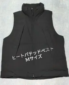 美品GUヒートパデッドベストブラック
