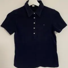 TOMMY HILFIGER 半袖ポロシャツ 紺 ロゴ