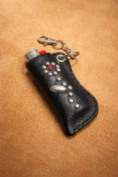 アイアンクロス　スタッズ　レザー　ケース　HTC calee schott 本革ライターケース レザーキーホルダースタッズ htc CALEE schott