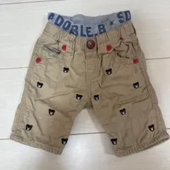DOUBLE.B クマ刺繍 ベージュパンツ