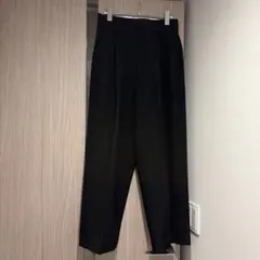 ATON Wool gabardine タックワイドパンツ　黒　02