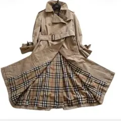 バーバリー トレンチコート ダブル ノバチェック 54 　　　♦com♦ BURBERRY（バーバリー） 美品 トレンチコート サイズ16 裏地