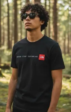 新品未使用✌️新作ノースフェイス　ロゴTシャツ　レギュラーフィットS