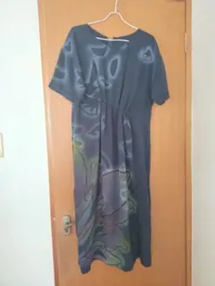 希少✨YOKANGヨーカン沖縄琉球紅型手染めワンピースベルトリボン