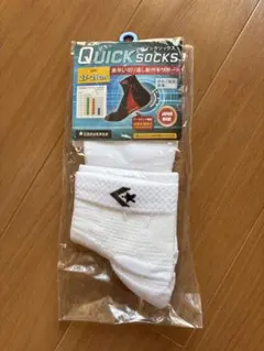 新品未使用　ソックス　27-29cm 白　コンバース　吸水速乾　抗菌　防臭のサムネイル