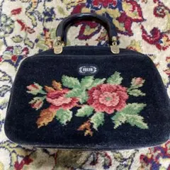 FEILER 花柄刺繍 ハンドバッグ