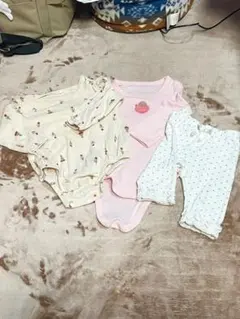 ロンパース 肌着 ベビー服 長袖 カバーオール 女の子 ボディスーツ セット