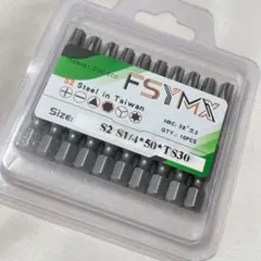 FSYMX S2 스틸 스크루드라이버 비트 10개 세트