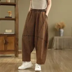 2色 デニム ジーパン 大きいサイズ 着痩せ オシャレ ワイドパンツ 新品