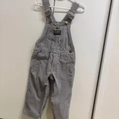 古着　OSH KOSH グレー コーデュロイオーバーオール