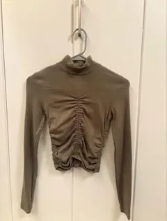 Zara ギャザー　ロングTシャツ