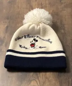 90s ビンテージ ディズニー ミッキー ニット帽 ヴィンテージ