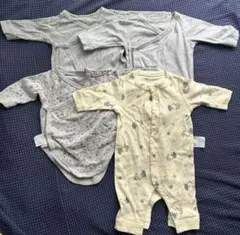 ユニクロベビー肌着 ロンパース 60cm4点セット