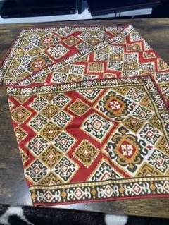 付け帯 幾何学模様 赤茶