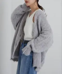 COLONY2139 シャギーVネックビッグカーディガン／ニット