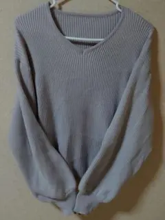 ★GRL★リブ編み★Vネック★ニットセーター ★Fサイズ★