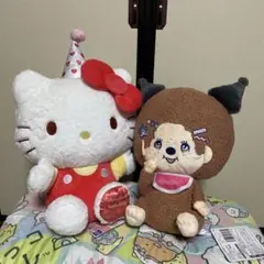ハローキティとモンチッチ ぬいぐるみセット
