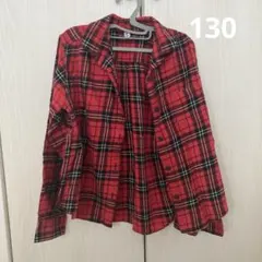 ユニクロ　フランネルチェックシャツ　130