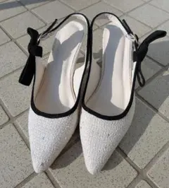 GRL バックストラップ パンプス リボン