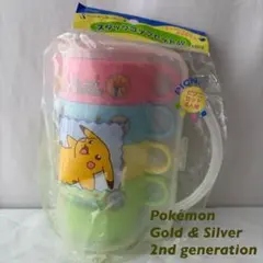 未開封・当時物】ポケモン 金銀世代 コップセット ケース付 第二世代 ピクニック
