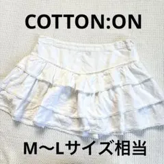 COTTON:ON コットンオン ティアード　ミニスカート 白 Mサイズ相当のサムネイル