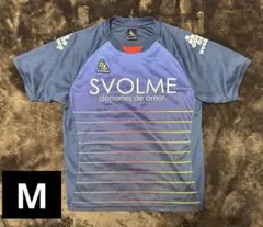 SVOLME ストライプ プラクティスシャツ グレー Mサイズ