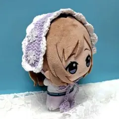 〈パープル×ホワイト〉ぬい服　ヘッドドレス　にじぬい　ちびぐるみ