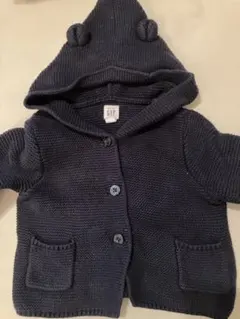 GAP フード付きカーディガン 6-12ヶ月 ネイビー