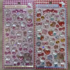 正規品　ボンボンドロップシール サンリオ　キティ　赤ピンク 2枚セット第二弾