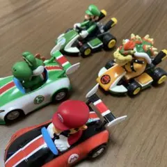 スーパーマリオ　プルバックカー　４点セット　プライズ品