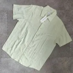 【CalvinKlein】タグ付未使用品 リネン混リゾートシャツ モヒート