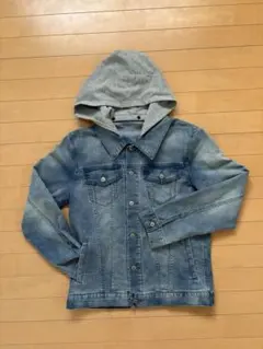 メンズ　デニムジャケット　Gジャン　トップス　サイズL フード取り外し可能