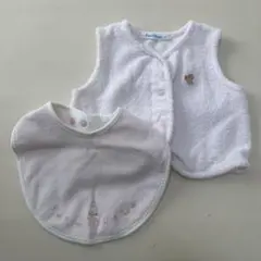 familiar ベビーベスト　スタイ　セット　ピンク