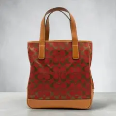 00s COACH Tote Bag Signature Red Y2K