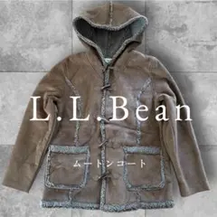 【極美品】L.L.Bean レディースムートンコート ボア フード付 ブラウンM