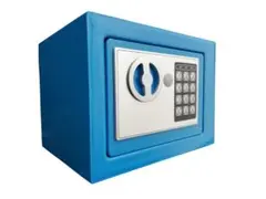 新品 送料無料 電子金庫 小型 金庫 店舗 事務所 家庭用金庫　スカイブルーのサムネイル