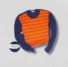 ▪️40s MANHATTAN ロンt ボーダー バイカラー オレンジ 青のサムネイル