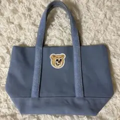 FEILER LOVERARYオールドテディワッペントートバッグ ライトブルー大