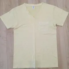 Velva Sheen ポケットTシャツ 옐로우. 연어 핑크 2장 세트