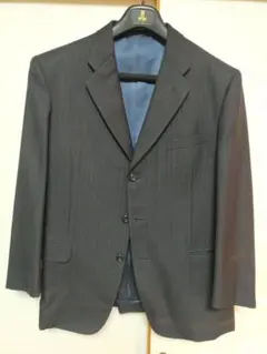 ビジネススーツ ダークネイビーストライプ　古着