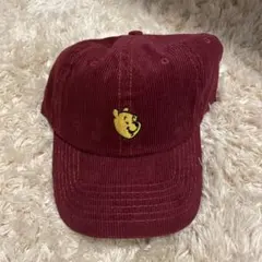 コーデュロイ刺繍キャップ　プーさん