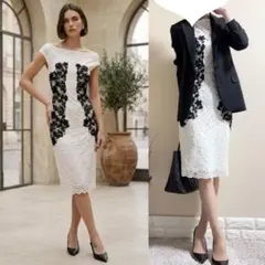 ZARA ザラ　洗える！花刺繍　総レース　ワンピース 24 XS〜S 白　ドレス