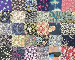 リバティタナローン　ハギレ　パッチワーク用　約5センチ角×30枚　　5-1