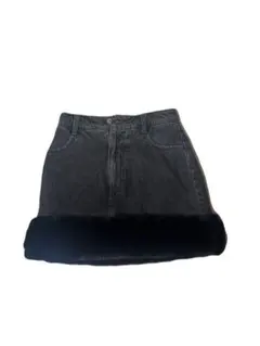 ダーリッチ　ポイントファーデニムミニスカート