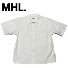 MHL. マーガレットハウエル 半袖 コットン シャツ ホワイト Iサイズ 美品のサムネイル