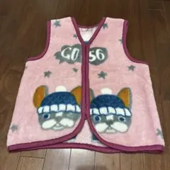 ベビーベスト ピンク 犬キャラクター