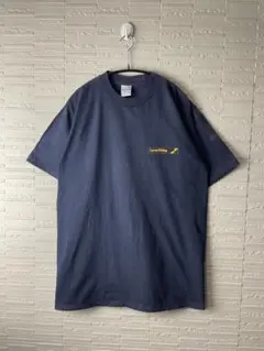 90s USA製ヴィンテージ　シングルステッチ　企業ロゴ　メッセージTシャツ