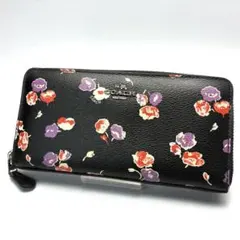 174 COACH コーチ 花柄 ラウンドファスナー 長財布のサムネイル