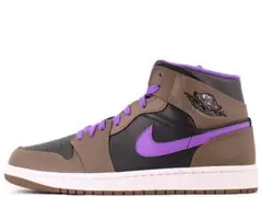 新品 Nike Air Jordan 1 Mid ブラウン/パープル 26.5